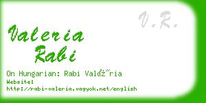 valeria rabi business card